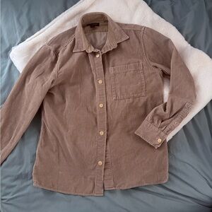 Banana Republic Tan Corduroy Shirt Jacket